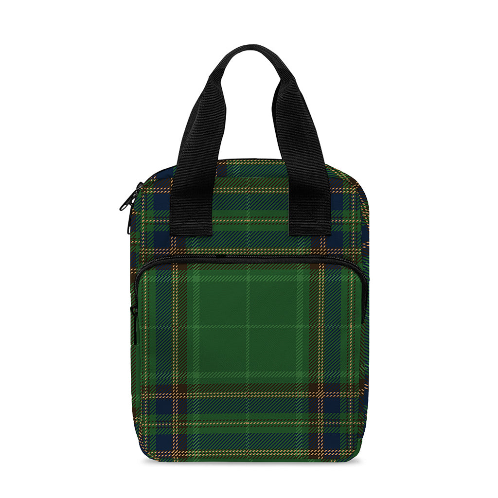 Green And Blue Stewart Tartan Print Bible Tote Bag