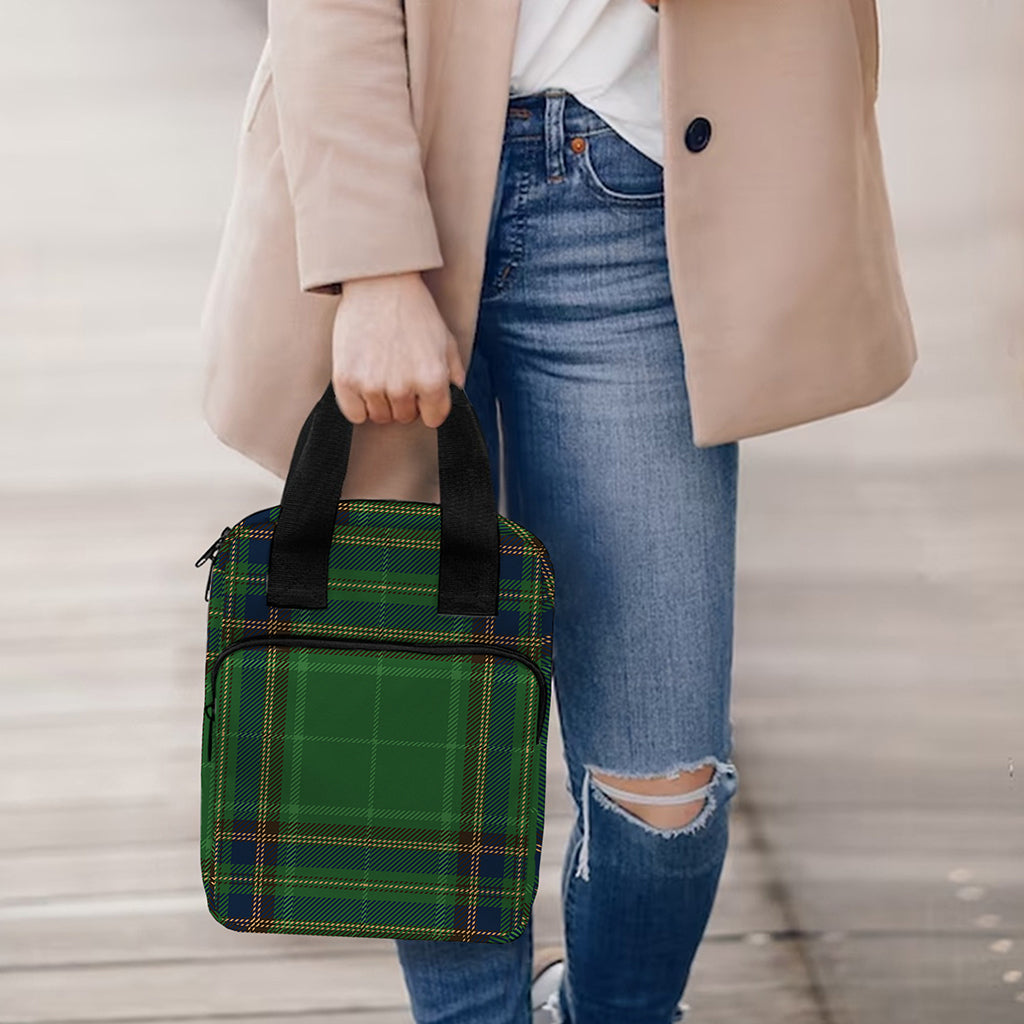 Green And Blue Stewart Tartan Print Bible Tote Bag