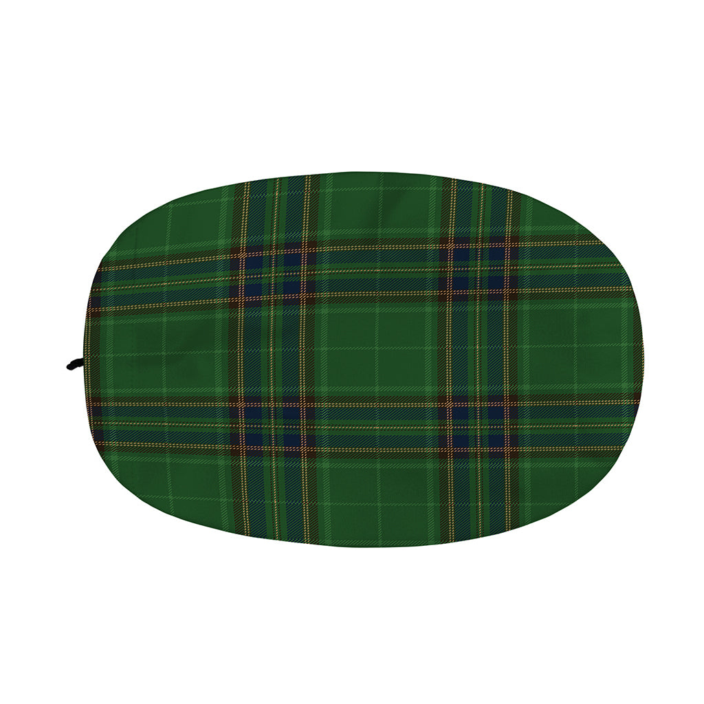 Green And Blue Stewart Tartan Print Car Side Mirror Covers