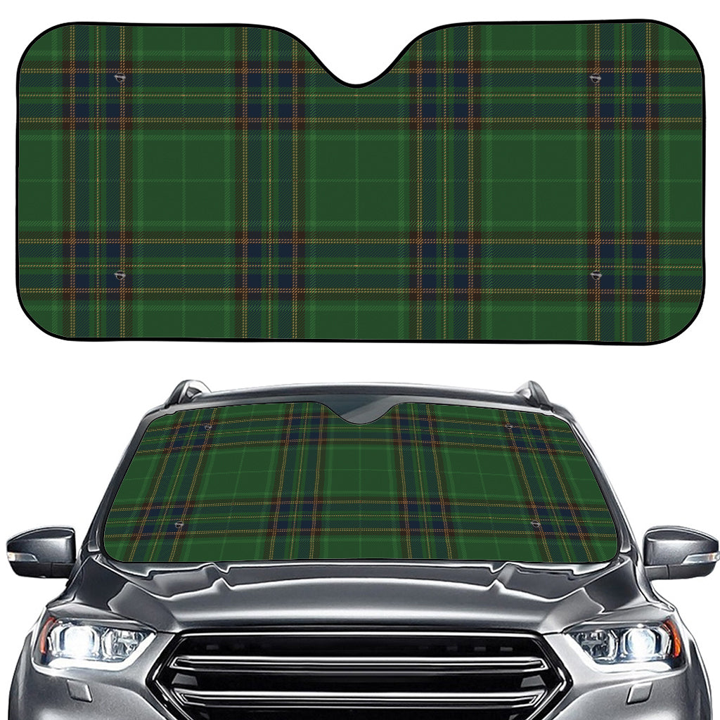 Green And Blue Stewart Tartan Print Car Windshield Sun Shade