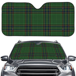 Green And Blue Stewart Tartan Print Car Windshield Sun Shade