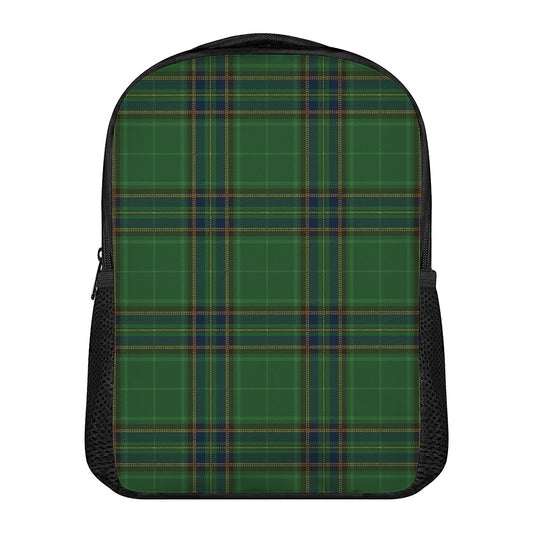 Green And Blue Stewart Tartan Print Casual Backpack