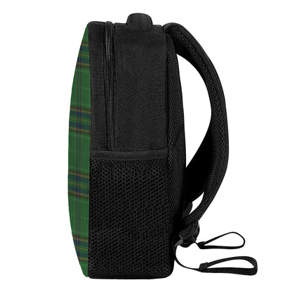 Green And Blue Stewart Tartan Print Casual Backpack