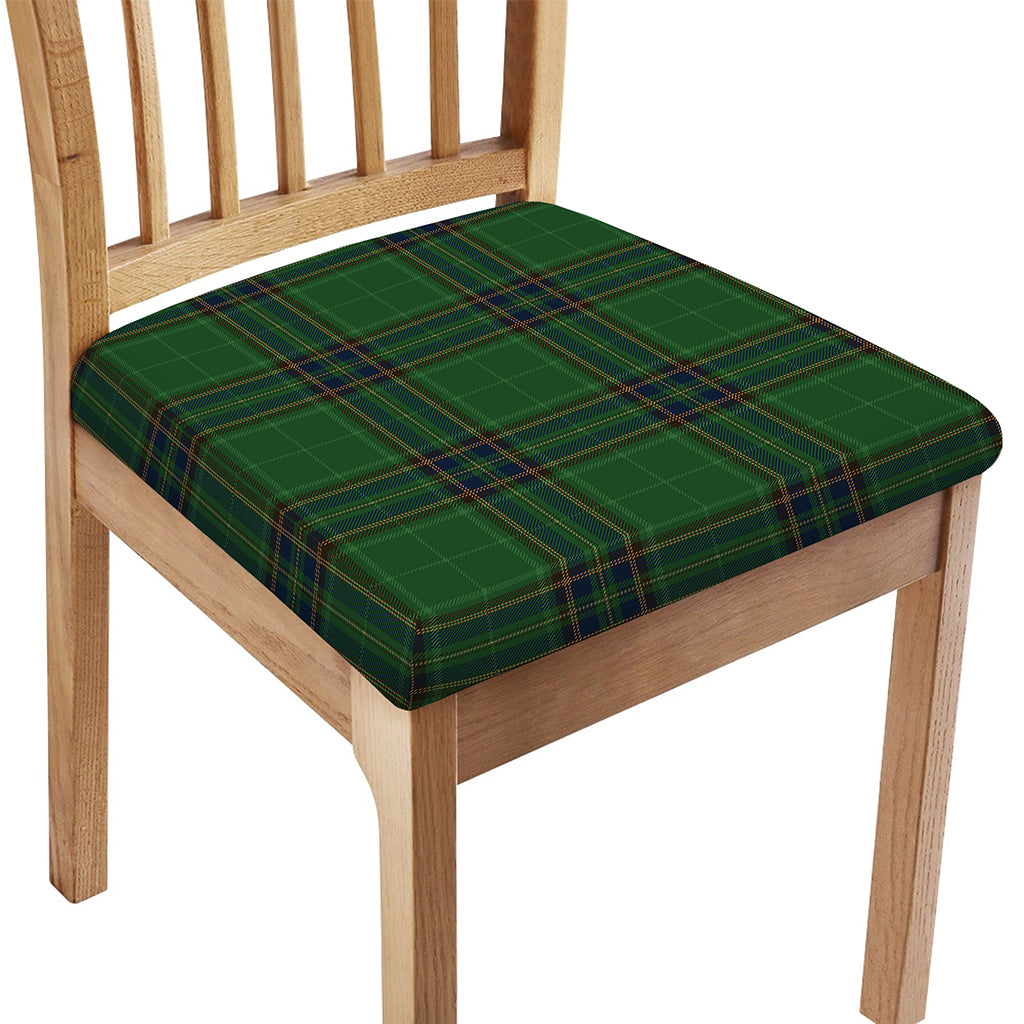 Green And Blue Stewart Tartan Print Chair Cushion Cover