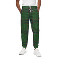 Green And Blue Stewart Tartan Print Cotton Sweatpants