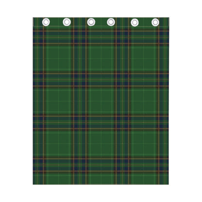 Green And Blue Stewart Tartan Print Curtain