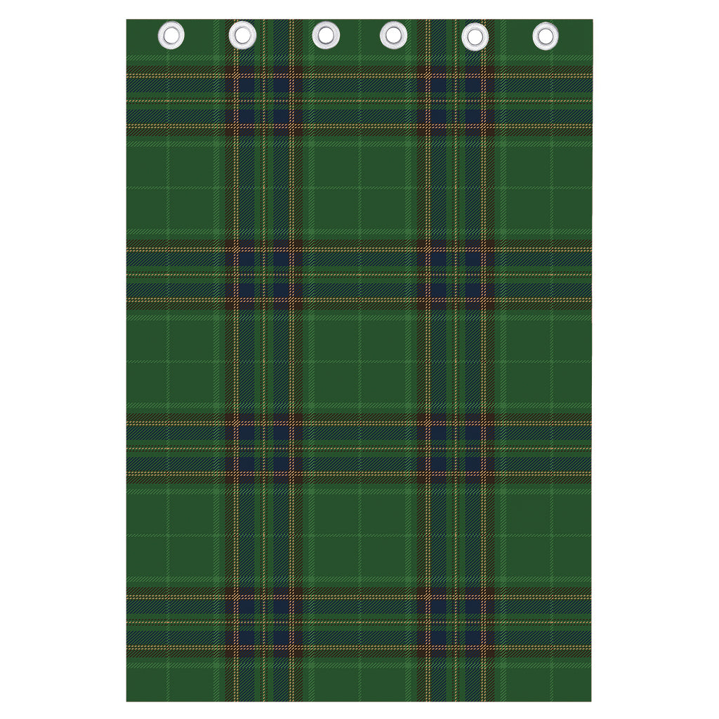 Green And Blue Stewart Tartan Print Curtain