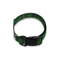 Green And Blue Stewart Tartan Print Dog Collar