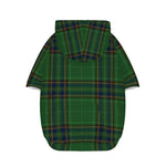 Green And Blue Stewart Tartan Print Dog Zip Up Hoodie