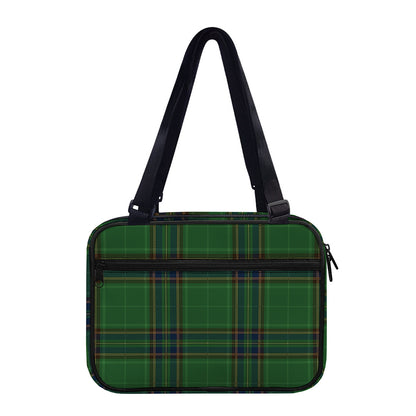 Green And Blue Stewart Tartan Print Double Strap Bible Bag