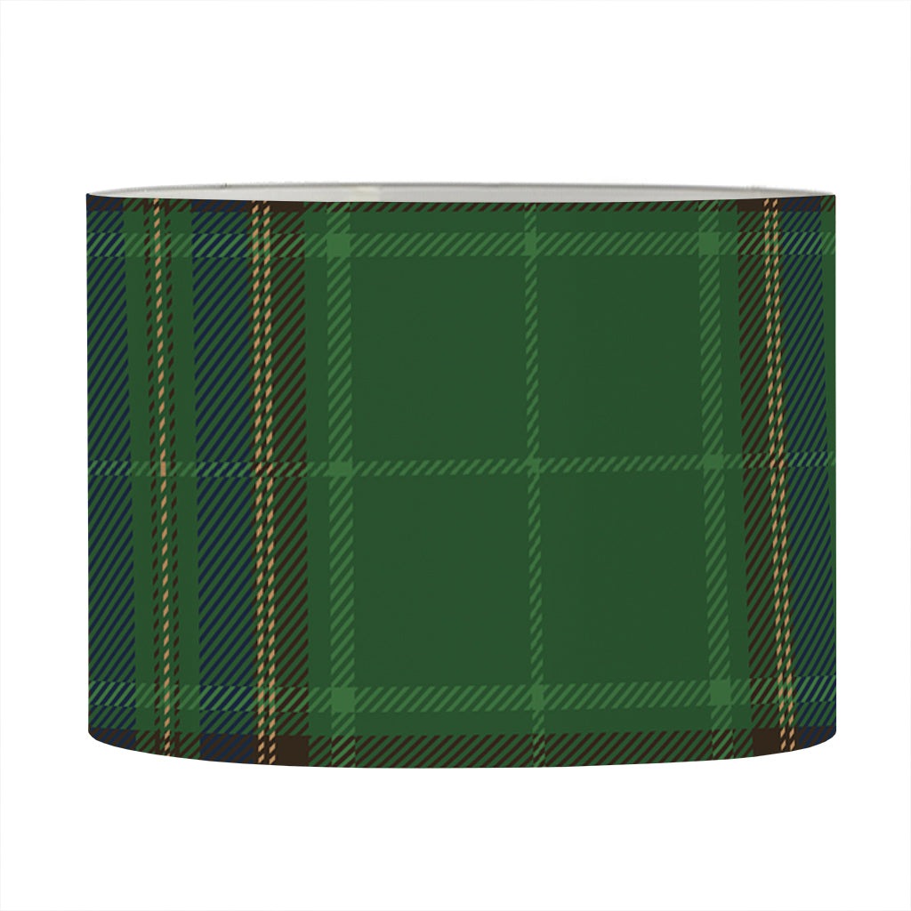 Green And Blue Stewart Tartan Print Drum Lamp Shade