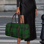 Green And Blue Stewart Tartan Print Duffle Bag