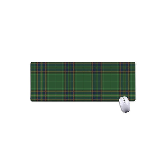 Green And Blue Stewart Tartan Print Extended Mouse Pad