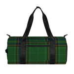Green And Blue Stewart Tartan Print Gym Bag
