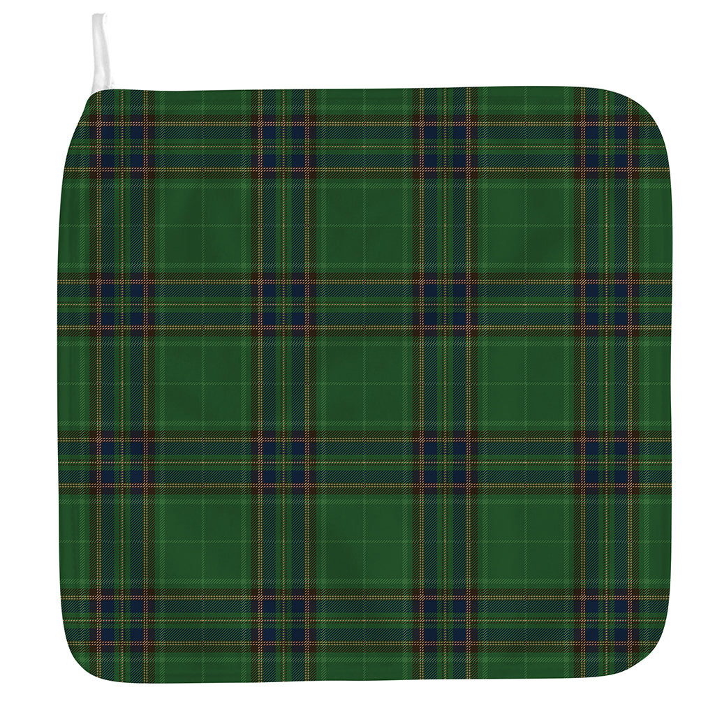 Green And Blue Stewart Tartan Print Hand Towel
