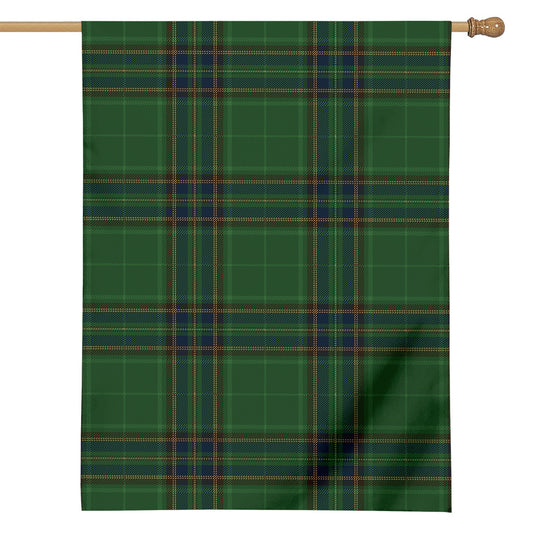Green And Blue Stewart Tartan Print House Flag