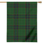 Green And Blue Stewart Tartan Print House Flag