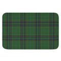 Green And Blue Stewart Tartan Print Indoor Door Mat