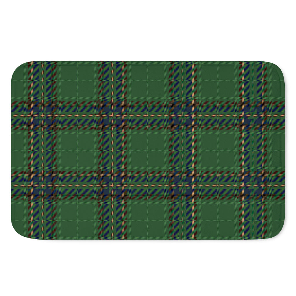 Green And Blue Stewart Tartan Print Indoor Door Mat