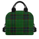 Green And Blue Stewart Tartan Print Insulated Lunch Bag