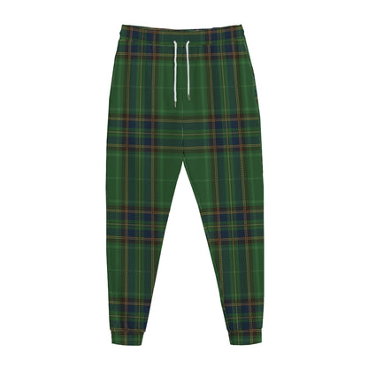 Green And Blue Stewart Tartan Print Jogger Pants