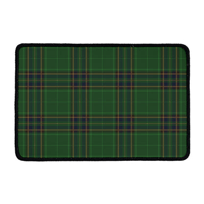 Green And Blue Stewart Tartan Print Kitchen Mat