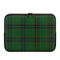 Green And Blue Stewart Tartan Print Laptop Sleeve