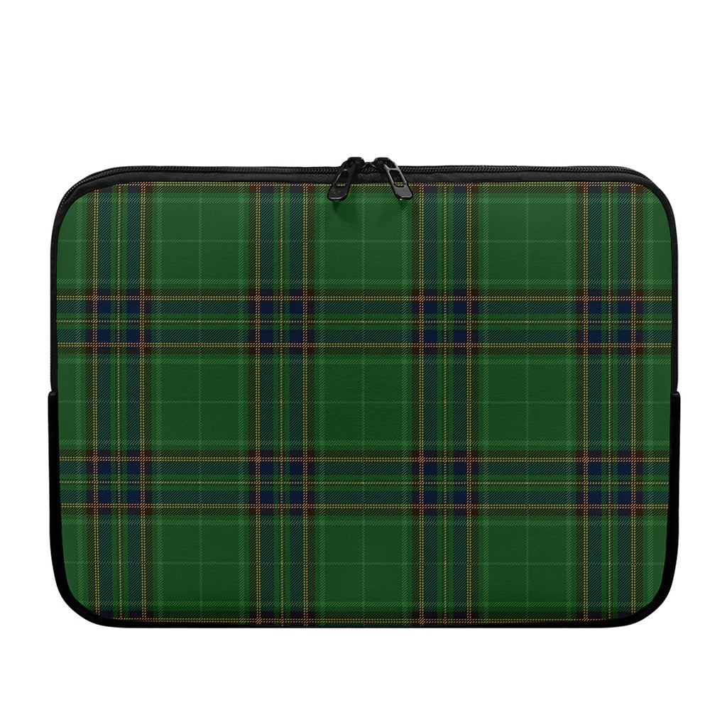 Green And Blue Stewart Tartan Print Laptop Sleeve