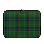 Green And Blue Stewart Tartan Print Laptop Sleeve
