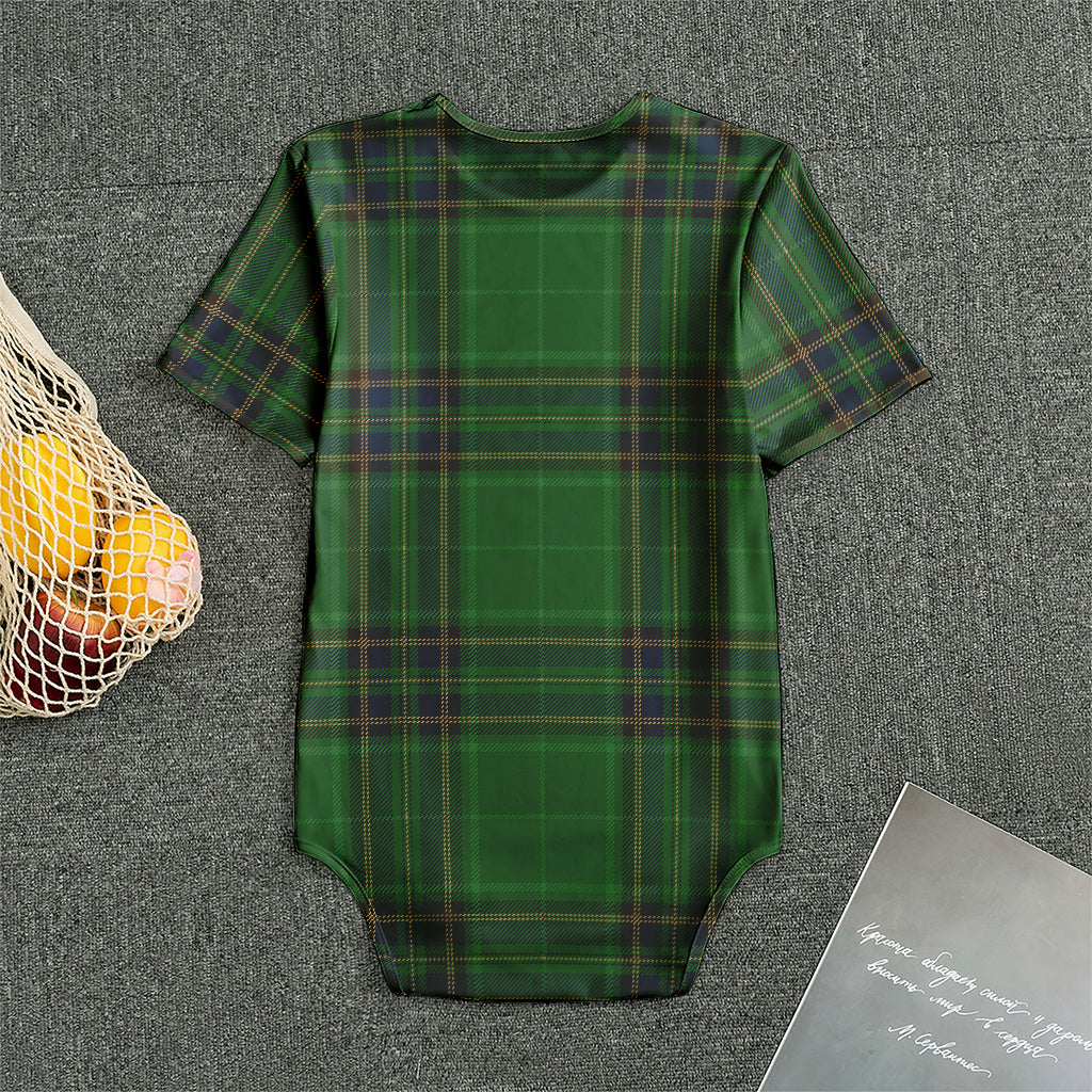 Green And Blue Stewart Tartan Print Men's Bodysuit