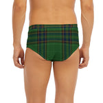 Green And Blue Stewart Tartan Print Men's Briefs