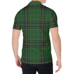 Green And Blue Stewart Tartan Print Men's Shirt