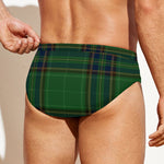 Green And Blue Stewart Tartan Print Men's Swim Briefs