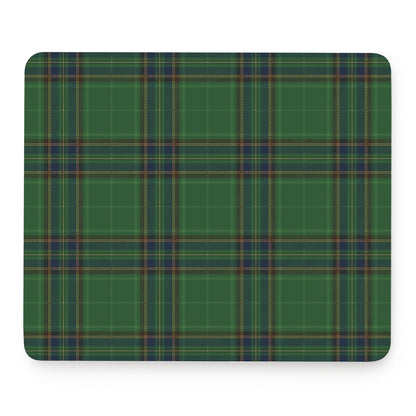 Green And Blue Stewart Tartan Print Mouse Pad