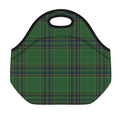 Green And Blue Stewart Tartan Print Neoprene Lunch Bag