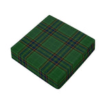 Green And Blue Stewart Tartan Print Outdoor Seat Cushion Cover