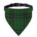 Green And Blue Stewart Tartan Print Over The Collar Dog Bandana