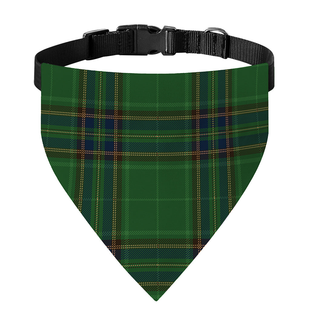 Green And Blue Stewart Tartan Print Over The Collar Dog Bandana