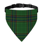 Green And Blue Stewart Tartan Print Over The Collar Dog Bandana