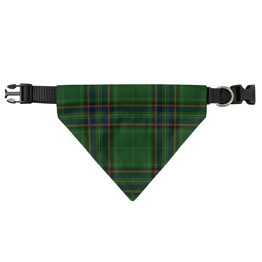 Green And Blue Stewart Tartan Print Over The Collar Dog Bandana