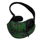 Green And Blue Stewart Tartan Print Pet Sling Carrier
