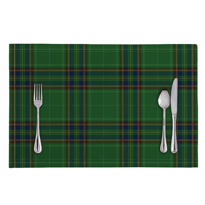 Green And Blue Stewart Tartan Print Placemat