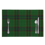 Green And Blue Stewart Tartan Print Placemat