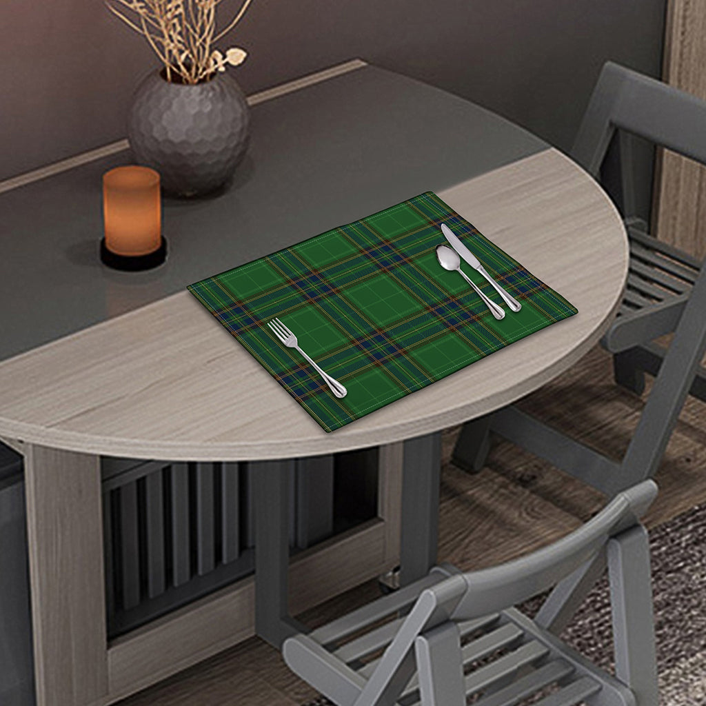 Green And Blue Stewart Tartan Print Placemat