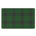 Green And Blue Stewart Tartan Print Polyester Doormat