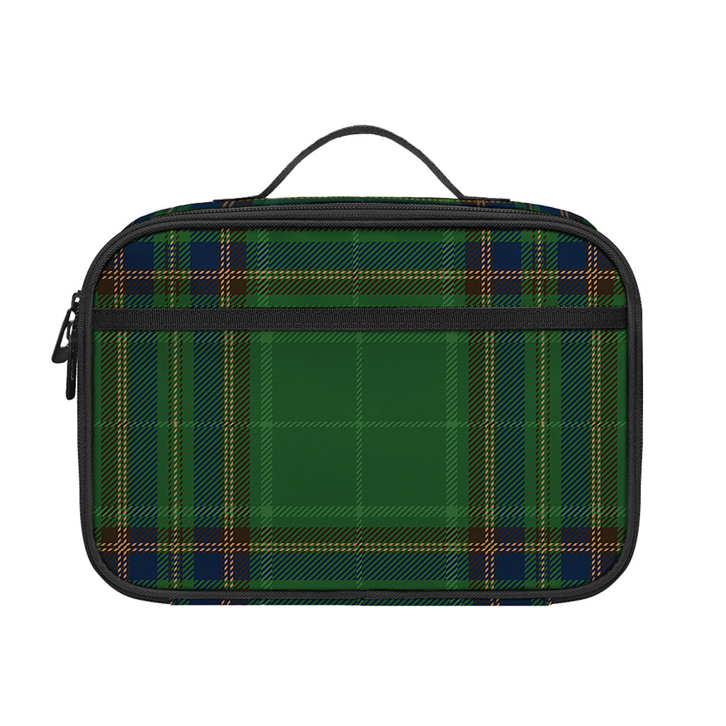 Green And Blue Stewart Tartan Print Portable Lunch Bag