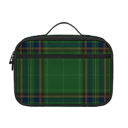 Green And Blue Stewart Tartan Print Portable Lunch Bag