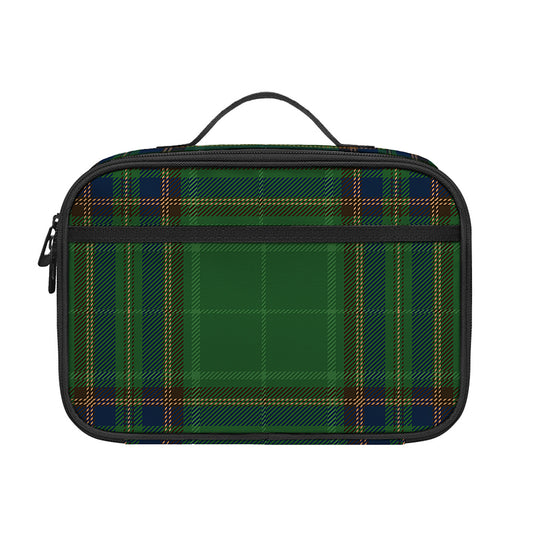 Green And Blue Stewart Tartan Print Portable Lunch Bag