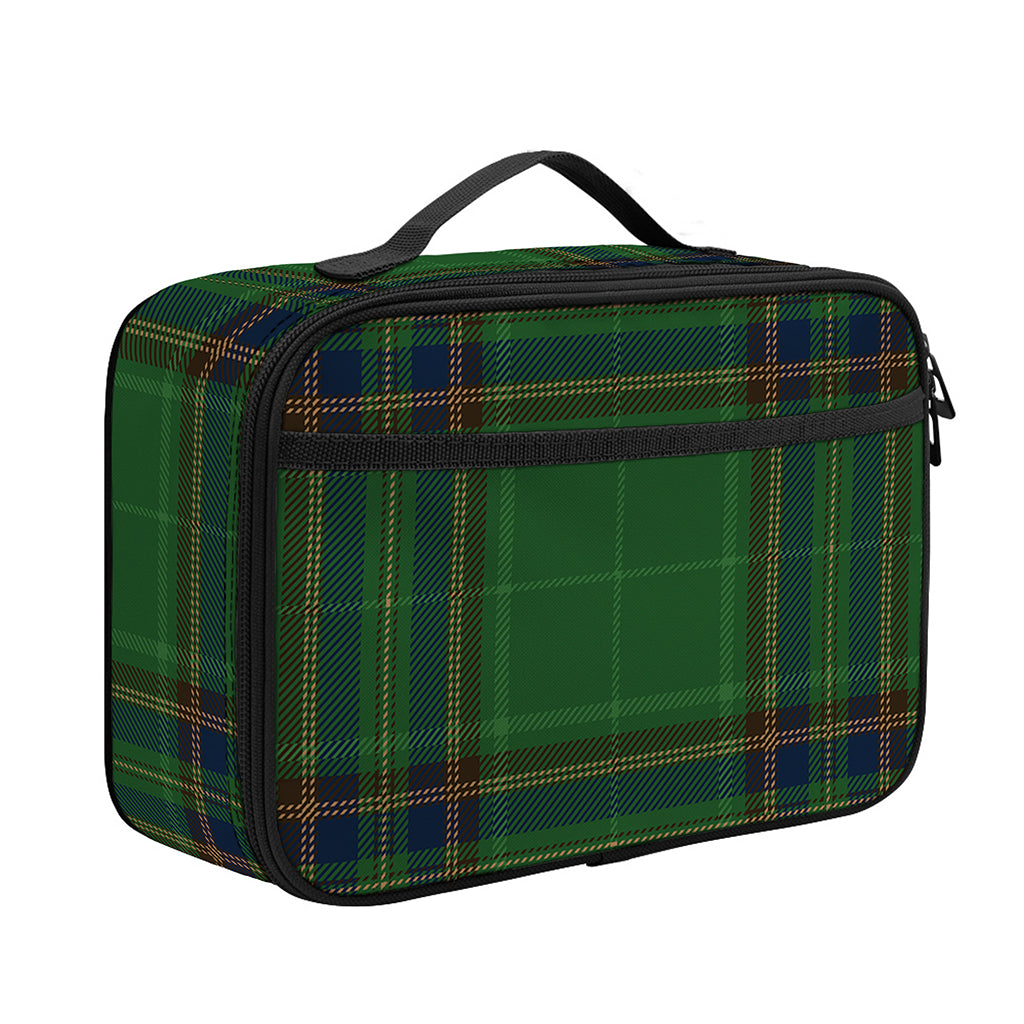 Green And Blue Stewart Tartan Print Portable Lunch Bag