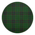 Green And Blue Stewart Tartan Print Round Blanket